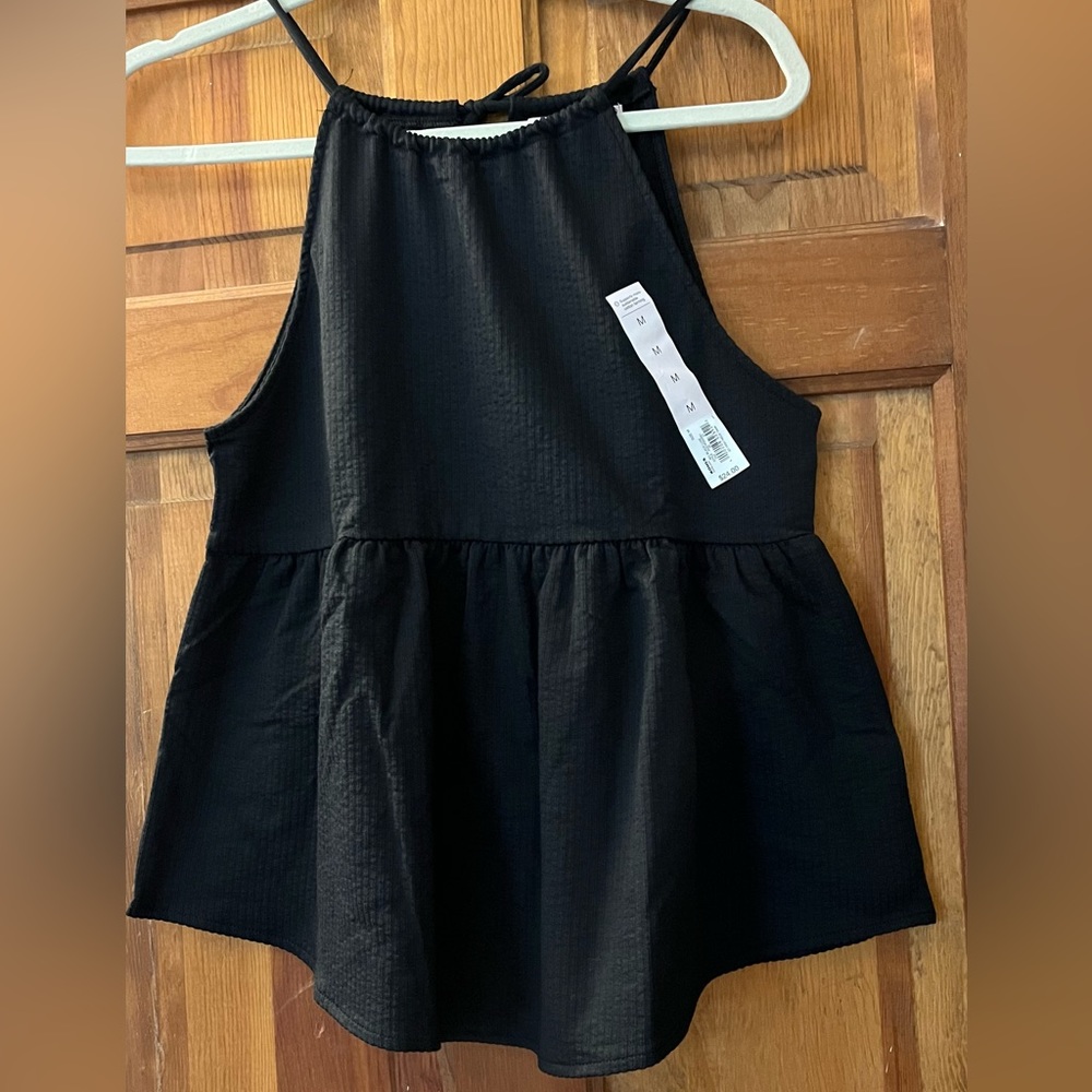 Black babydoll tank, NWT